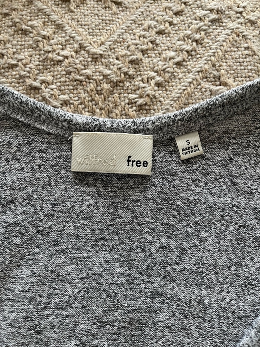 Wilfred Free Grey Bodycon Midi Dress | Size S | Minimalist Knit - Picture 2 of 10